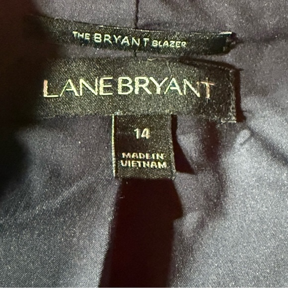 Lane Bryant Plaid Navy Notch Collar Blazer Sz. 14 Career Corporate Academia - Picture 6 of 9